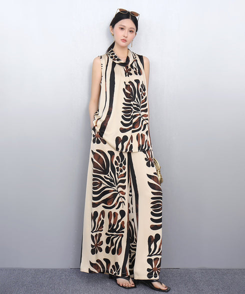 Geo Botanical Top & Pants Co-ord